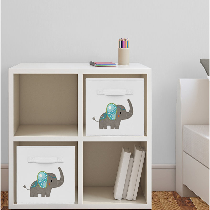 Sweet Jojo Designs Elephant Fabric Storage Cube & Reviews Wayfair
